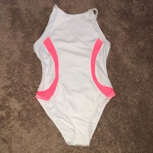 White one piece bathing suit